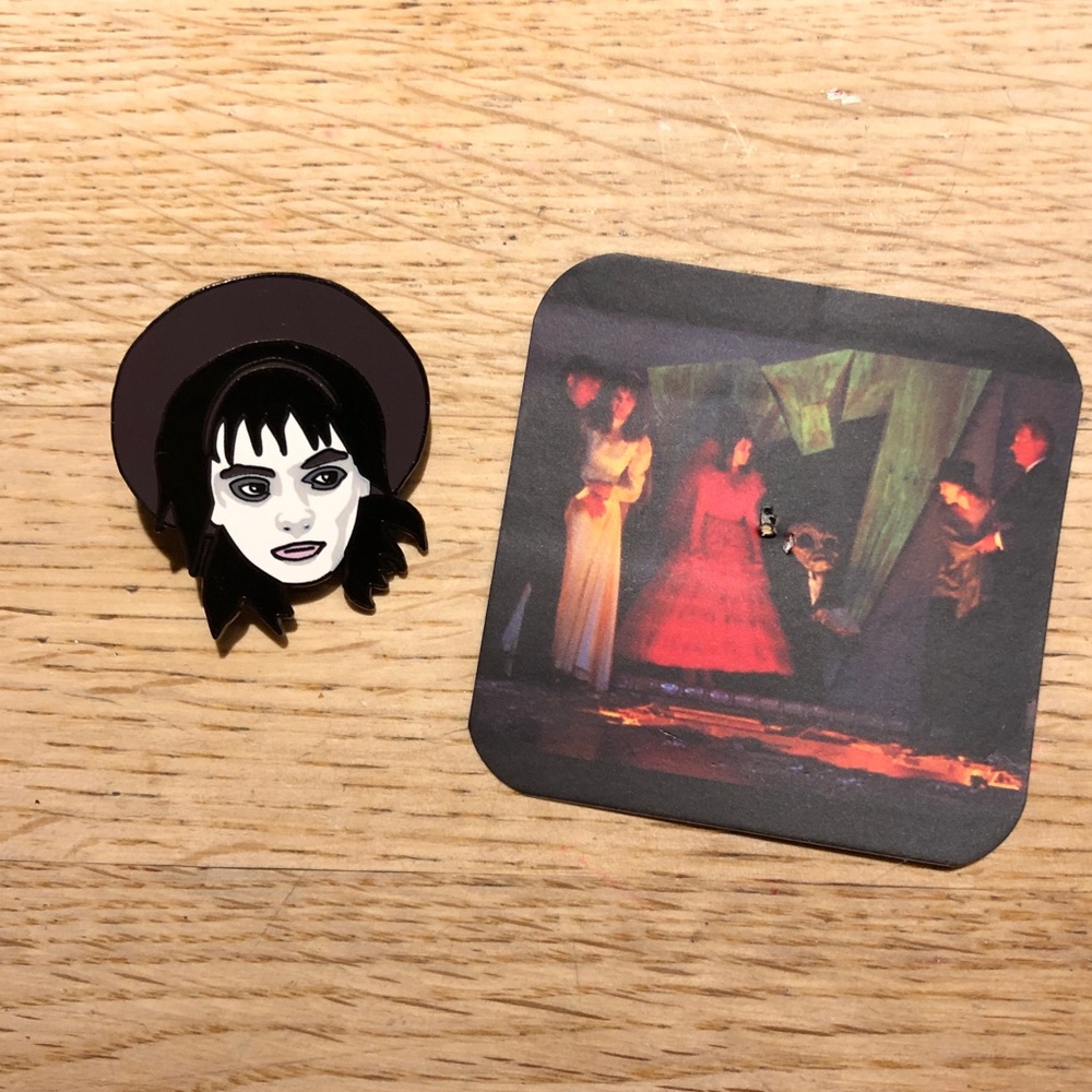 Nerdpins Lydia Deetz Beetlejuice Enamel Pin Goth Punk Tim Burton Hot Topic - Picture 4 of 4